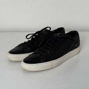 Common Projects Original‎ Achilles Low Black Leather Sneakers Size 36